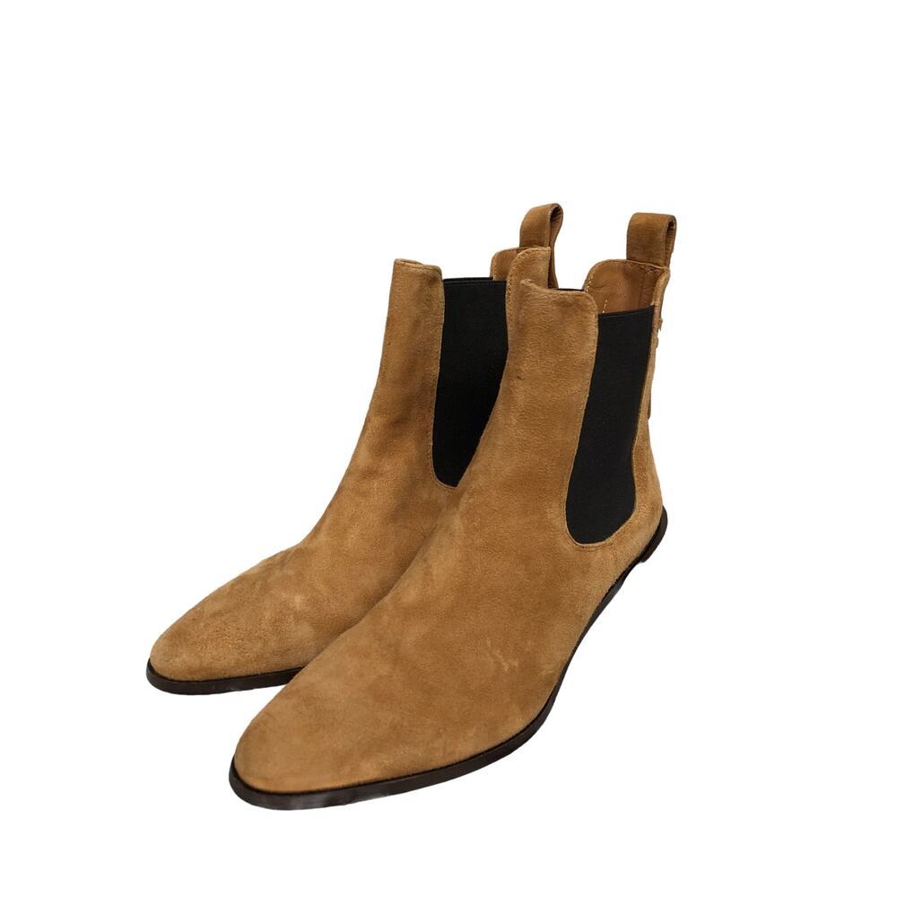 Frame Le Lexington Chelsea Tan Suede Bootie Ladies Size 35.5